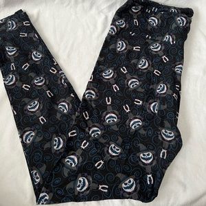 LuLaRoe leggings, jack o lantern scarecrow